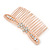 Bridal/ Wedding/ Prom/ Party Rose Gold Tone Clear Austrian Crystal Bow Side Hair Comb - 80mm - view 6