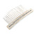 Bridal/ Wedding/ Prom/ Party Silver Plated Clear Crystal, Cream Faux Pearl Square Hair Comb - 85mm - view 7