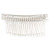 Bridal/ Wedding/ Prom/ Party Silver Plated Clear Crystal, Cream Faux Pearl Square Hair Comb - 85mm - view 5