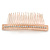 Bridal/ Wedding/ Prom/ Party Rose Gold Tone Clear Crystal, Cream Faux Pearl Square Hair Comb - 85mm - view 7