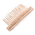 Bridal/ Wedding/ Prom/ Party Rose Gold Tone Clear Crystal, Cream Faux Pearl Square Hair Comb - 85mm - view 5