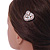 Mini Bridal/ Prom/ Party Faux Pearl  Clear Glass Stone Side Hair Comb In Rose Gold Tone Metal - 30mm Across - view 7