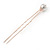Bridal/ Wedding/ Prom/ Party Set Of 6 Rose Gold Plated 10mm Crystal Simulated Pearl Hair Pins - view 7