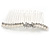 Bridal/ Wedding/ Prom/ Party Silver Tone Clear Crystal, Simulated Pearl, Double Butterfly Floral Hair Comb - 80mm - view 7