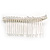Bridal/ Wedding/ Prom/ Party Silver Tone Clear Crystal, Simulated Pearl, Double Butterfly Floral Hair Comb - 80mm - view 5