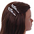2 Bridal/ Prom Clear Crystal, Pearl Floral Hair Grips/ Slides In Rhodium Plating - 70mm L - view 2