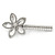Large Glass Pearl, Clear Crystal Flower Hair Beak Clip/ Concord Clip In Rhodium Plated Metal - 90mm L - view 10