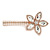 Large Glass Pearl, Clear Crystal Flower Hair Beak Clip/ Concord Clip In Rose Gold Tone - 90mm L - view 8