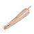 2 Bridal/ Prom Clear Crystal Open Loop Hair Grips/ Slides In Rose Gold Tone Metal - 70mm L - view 4