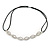 Fancy Pattern Clear Crystal Elastic Hair Band/ Elastic Band/ Headband - 47cm L (not stretched)
