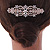Clear Austrian Crystal Flowers and Twirls Side Hair Comb In Rose Gold Tone - 85mm - view 3