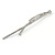 Pair Of Long Clear Crystal 'Daisy' Hair Slides In Silver Tone Metal - 90mm L - view 7