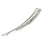 Pair Of Long Clear Crystal 'Daisy' Hair Slides In Silver Tone Metal - 90mm L - view 5