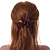 Medium Butterfly Brown Acrylic Hair Claw - 60mm Width - view 2