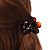 Small Flower Brown Acrylic Hair Claw - 40mm Width - view 3