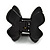 Small Butterfly Black Acrylic Hair Claw - 45mm Width - view 2