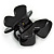 Small Butterfly Black Acrylic Hair Claw - 45mm Width - view 6