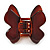 Small Butterfly Brown Acrylic Hair Claw - 45mm Width - view 6