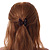 Small Butterfly Brown Acrylic Hair Claw - 45mm Width - view 3