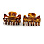 Set of 2 Small Shiny Tortoise Shell Effect Acrylic Hair Claws/ Clamps - 35mm Long - view 5