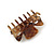 Set of 2 Small Shiny Snake Print Acrylic Hair Claws/ Clamps (Brown/ Beige) - 35mm Long - view 5