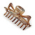 Large Snake Print Shiny Acrylic Hair Claw/ Clamp (Brown/ Beige) - 11.5cm Long - view 5