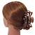 Large Snake Print Shiny Acrylic Hair Claw/ Clamp (Brown/ Beige) - 11.5cm Long - view 3