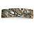 Large Mother Of Pearl Effect Acrylic Barrette Hair Clip Grip (Silver/ Grey/ Brown) - 105mm Across - view 4