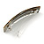 Large Mother Of Pearl Effect Acrylic Barrette Hair Clip Grip (Silver/ Grey/ Brown) - 105mm Across - view 6