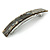 Large Mother Of Pearl Effect Acrylic Barrette Hair Clip Grip (Silver/ Grey/ Brown) - 105mm Across - view 7
