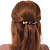 Medium Animal Print Acrylic Barrette Hair Clip Grip (Nude/ Dark Brown) - 85mm Across - view 2
