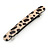 Medium Animal Print Acrylic Barrette Hair Clip Grip (Nude/ Black) - 85mm Across