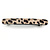 Medium Animal Print Acrylic Barrette Hair Clip Grip (Nude/ Black) - 85mm Across - view 4