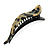 Animal Print Curved Acrylic Hair Beak Clip/ Concord Clip (Black/ Beige) - 10cm Across - view 8