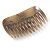 Snake Print Polished Acrylic Hair Comb (Brown/ Beige) - 75mm - view 2