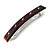 Medium Clear Crystal Acrylic Barrette Hair Clip Grip (Brown) - 75mm Across - view 6