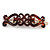 Brown Acrylic Swirl Pattern Hair Slide/ Grip with Gold Tone Closure - 60mm Across - view 8
