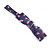 1Pcs Purple with Pink Hearts Acrylic Bow Hair Grip/ Slide In Black Tone Metal - 65mm Across - view 4