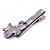 Children's/ Teen's / Kid's Lavender/ Pink Donkey Acrylic Hair Beak Clip/ Concord Clip/ Clamp Clip In Silver Tone - 50mm L - view 6