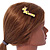 Children's/ Teen's / Kid's Yellow/ Pink Donkey Acrylic Hair Beak Clip/ Concord Clip/ Clamp Clip In Silver Tone - 50mm L - view 2