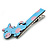 Children's/ Teen's / Kid's Light Blue/ Pink Donkey Acrylic Hair Beak Clip/ Concord Clip/ Clamp Clip In Silver Tone - 50mm L - view 5