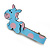 Children's/ Teen's / Kid's Light Blue/ Pink Donkey Acrylic Hair Beak Clip/ Concord Clip/ Clamp Clip In Silver Tone - 50mm L - view 6