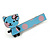 Children's/ Teen's / Kid's Light Blue/ Pink Kitty Acrylic Hair Beak Clip/ Concord Clip/ Clamp Clip In Silver Tone - 50mm L - view 7