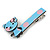 Children's/ Teen's / Kid's Light Blue/ Pink Kitty Acrylic Hair Beak Clip/ Concord Clip/ Clamp Clip In Silver Tone - 50mm L - view 6