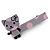 Children's/ Teen's / Kid's Lavender/ Pink Kitty Acrylic Hair Beak Clip/ Concord Clip/ Clamp Clip In Silver Tone - 50mm L - view 2