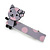 Children's/ Teen's / Kid's Lavender/ Pink Kitty Acrylic Hair Beak Clip/ Concord Clip/ Clamp Clip In Silver Tone - 50mm L - view 5