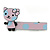 Children's/ Teen's / Kid's Pink/ Light Blue Kitty Acrylic Hair Beak Clip/ Concord Clip/ Clamp Clip In Silver Tone - 50mm L
