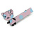 Children's/ Teen's / Kid's Pink/ Light Blue Kitty Acrylic Hair Beak Clip/ Concord Clip/ Clamp Clip In Silver Tone - 50mm L - view 5