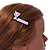 Children's/ Teen's / Kid's Pink/ Light Blue Kitty Acrylic Hair Beak Clip/ Concord Clip/ Clamp Clip In Silver Tone - 50mm L - view 3