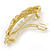 Bright Gold Tone Matt Diamante Daisy Flower Barrette Hair Clip Grip - 80mm Across - view 4